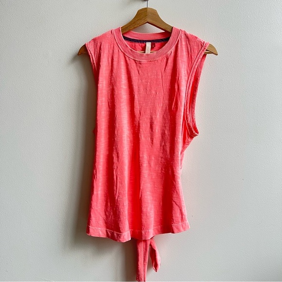 Anthropologie Pilcro & The Letterpress Pink Tie Back Tank Top Size Large - Picture 3 of 6
